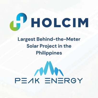 Peak Energy and Holcim Philippines solar project announcement.