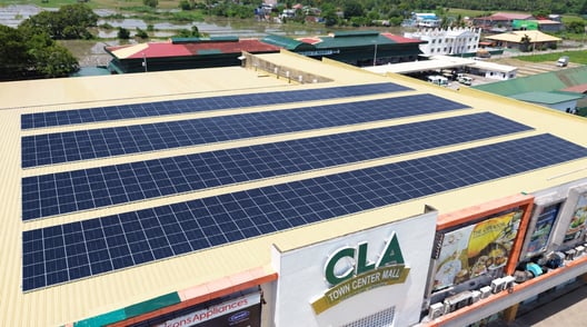 Rooftop solar at CLA Town Center Mall in Pagsanjan, Laguna, Philippines.