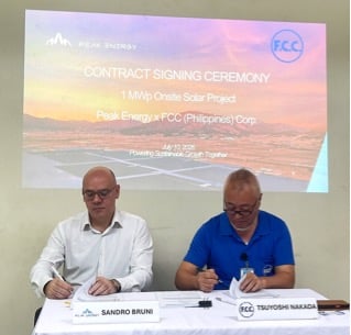 Peak Energy FCC Philippines Automotive cluts solar